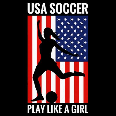 Funny Soccer Usa Soccer Play Like A Girl T-Shirt