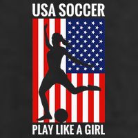 Funny Soccer Usa Soccer Play Like A Girl Beanie