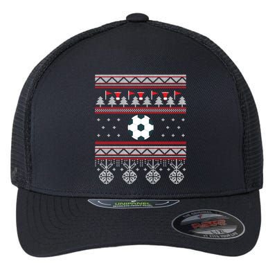 Funny Soccer Ugly Christmas Sweaters Meaningful Gift Flexfit Unipanel Trucker Cap