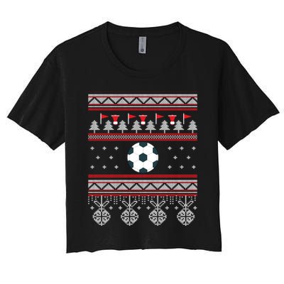 Funny Soccer Ugly Christmas Sweaters Meaningful Gift Crop Top