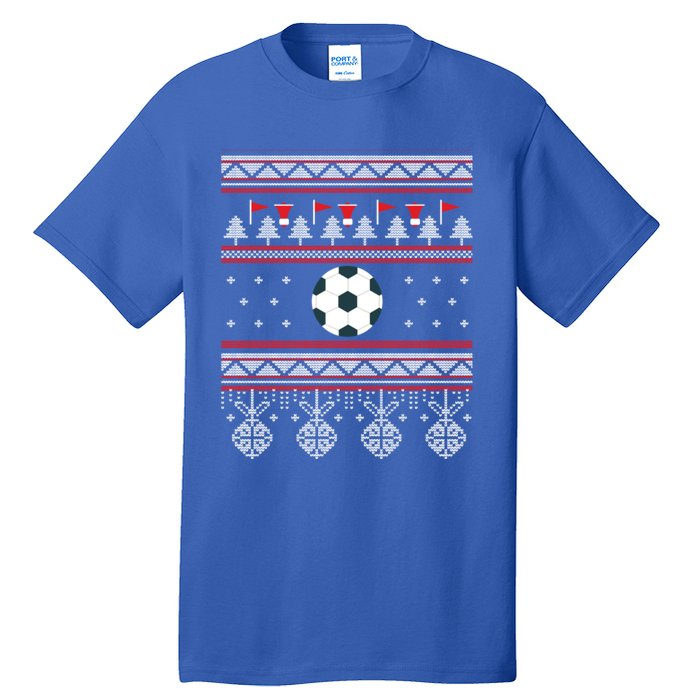 Funny Soccer Ugly Christmas Sweaters Meaningful Gift Tall T-Shirt