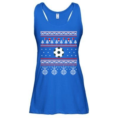 Funny Soccer Ugly Christmas Sweaters Meaningful Gift Ladies Essential Flowy Tank