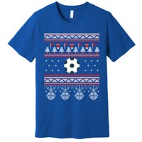 Funny Soccer Ugly Christmas Sweaters Meaningful Gift Premium T-Shirt