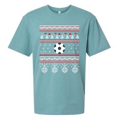 Funny Soccer Ugly Christmas Sweaters Meaningful Gift Sueded Cloud Jersey T-Shirt