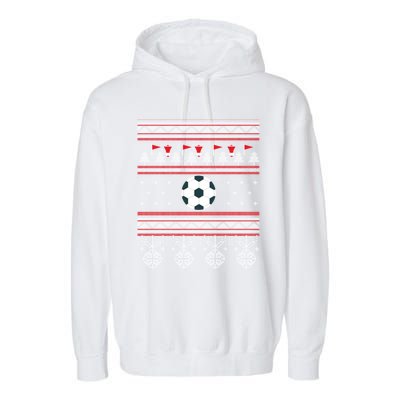 Funny Soccer Ugly Christmas Sweaters Meaningful Gift Garment-Dyed Fleece Hoodie