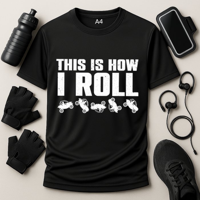 Funny Side-By-Side UTV Art 4 Wheeler ATV Lover Cooling Performance Crew T-Shirt