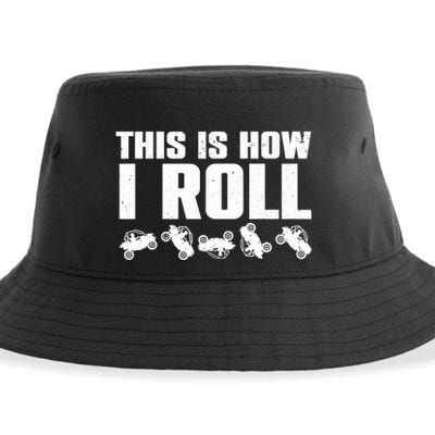 Funny Side-By-Side UTV Art 4 Wheeler ATV Lover Sustainable Bucket Hat