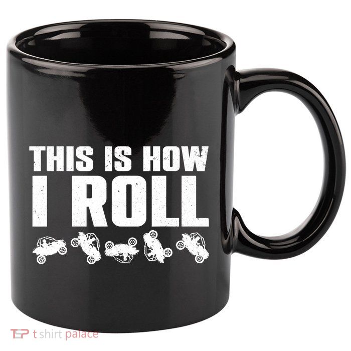 Funny Side-By-Side UTV Art 4 Wheeler ATV Lover 11oz C Handle Ceramic Mug