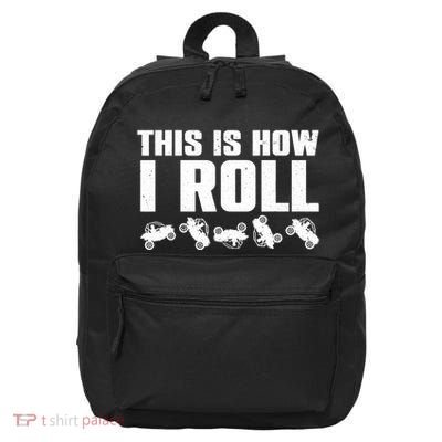 Funny Side-By-Side UTV Art 4 Wheeler ATV Lover 16 in Basic Backpack