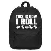 Funny Side-By-Side UTV Art 4 Wheeler ATV Lover 16 in Basic Backpack