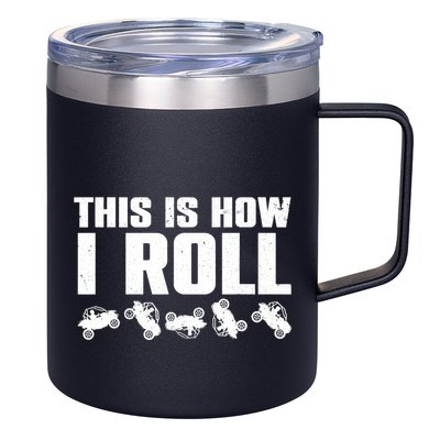 Funny Side-By-Side UTV Art 4 Wheeler ATV Lover 12oz Stainless Steel Coffee Mug