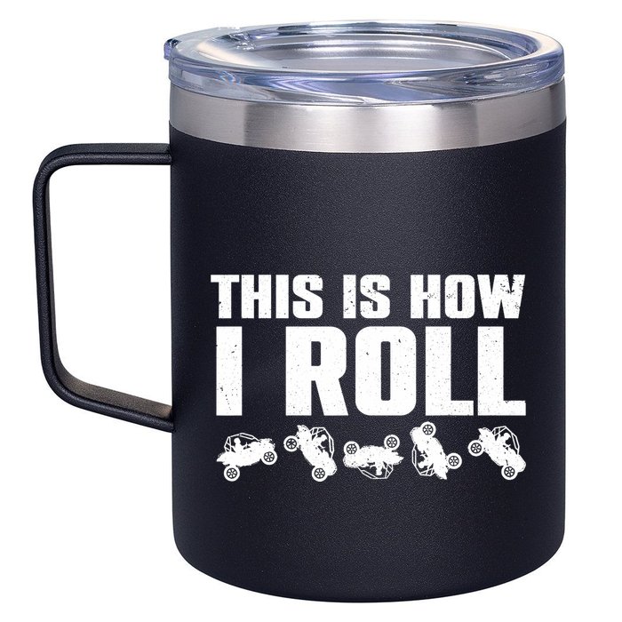 Funny Side-By-Side UTV Art 4 Wheeler ATV Lover 12oz Stainless Steel Coffee Mug