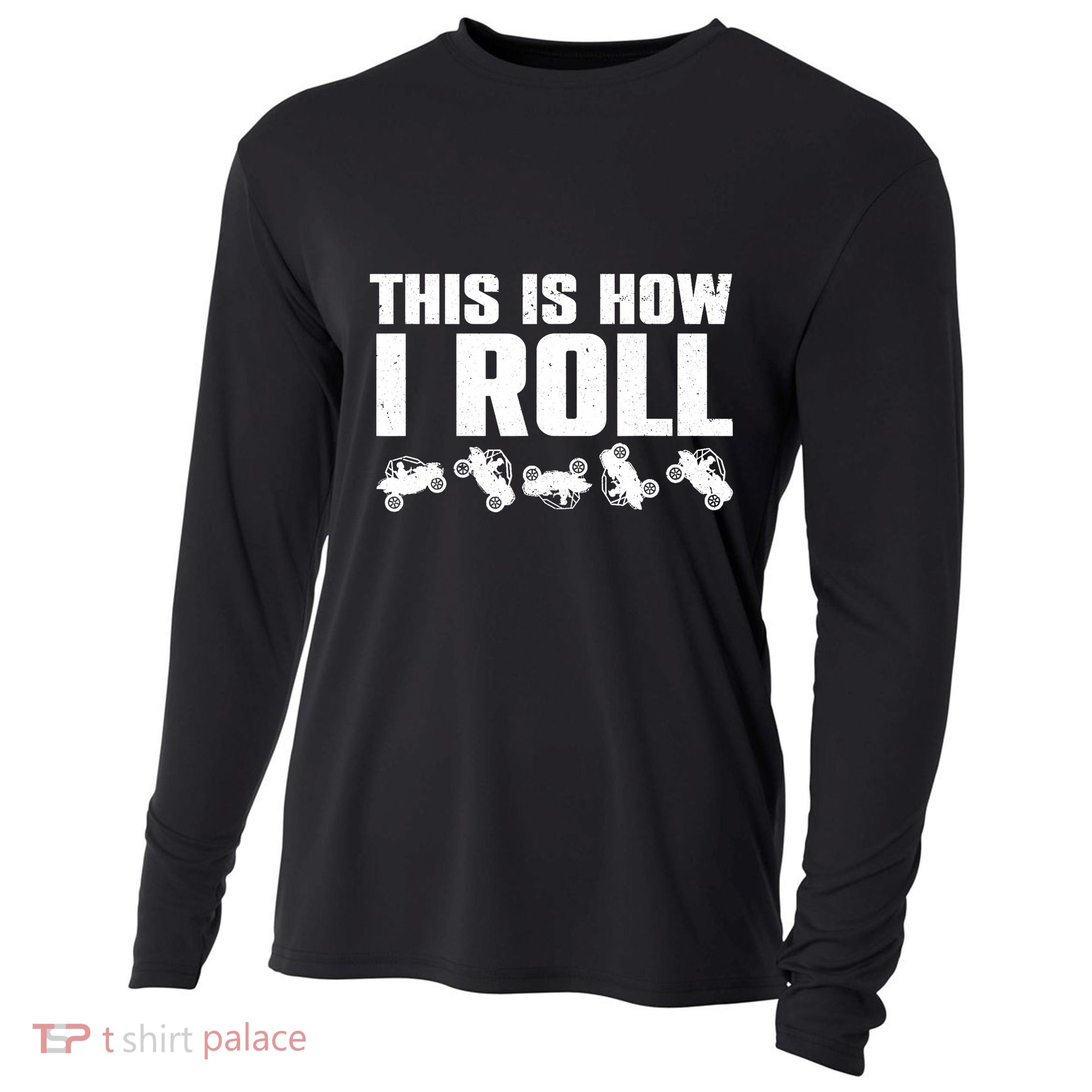 Funny Side-By-Side UTV Art 4 Wheeler ATV Lover Cooling Performance Long Sleeve Crew