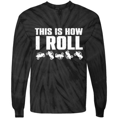 Funny Side-By-Side UTV Art 4 Wheeler ATV Lover Tie-Dye Long Sleeve Shirt