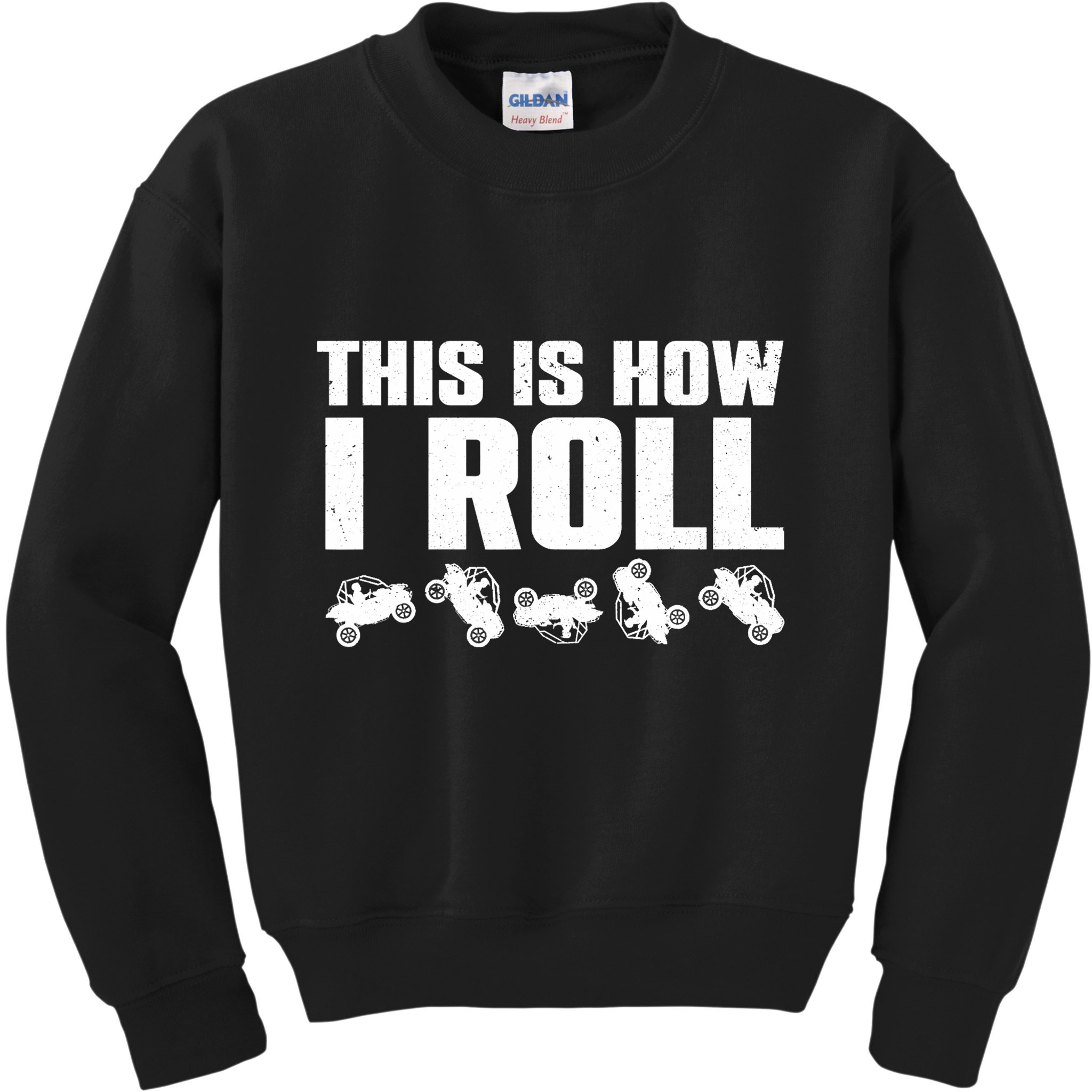 Funny Side-By-Side UTV Art 4 Wheeler ATV Lover Kids Sweatshirt