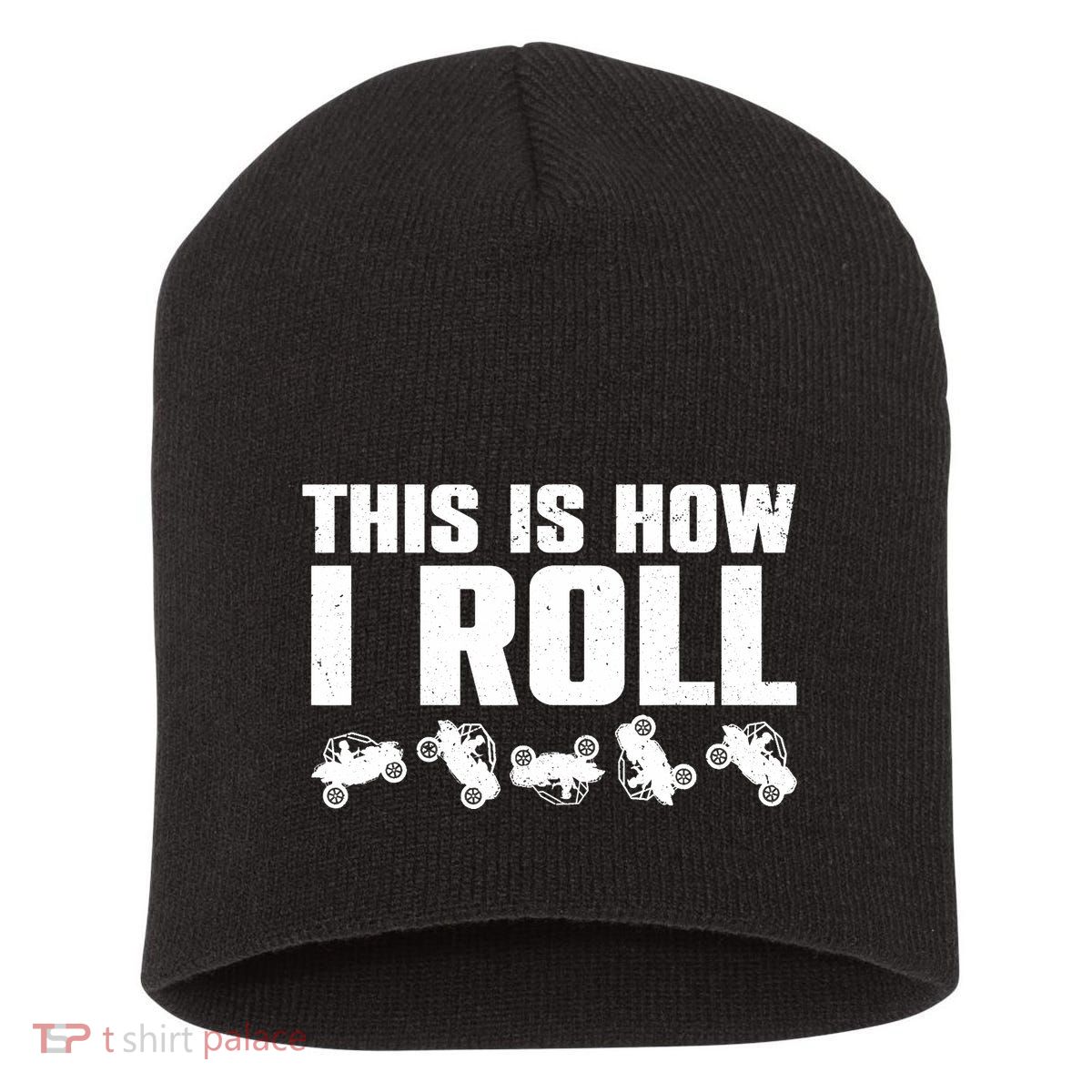 Funny Side-By-Side UTV Art 4 Wheeler ATV Lover Short Acrylic Beanie