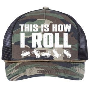 Funny Side-By-Side UTV Art 4 Wheeler ATV Lover Retro Rope Trucker Hat Cap