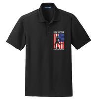 Funny Soccer Usa Soccer Play Like A Girl Dry Zone Grid Polo