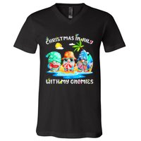 Funny Summer Vacation Gnomies Gnomes For Christmas In July Tank Top V-Neck T-Shirt