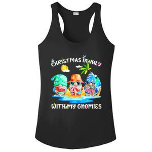 Funny Summer Vacation Gnomies Gnomes For Christmas In July Tank Top Ladies PosiCharge Competitor Racerback Tank