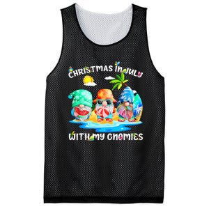 Funny Summer Vacation Gnomies Gnomes For Christmas In July Tank Top Mesh Reversible Basketball Jersey Tank