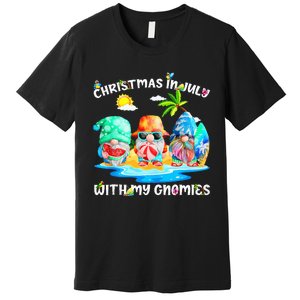 Funny Summer Vacation Gnomies Gnomes For Christmas In July Tank Top Premium T-Shirt