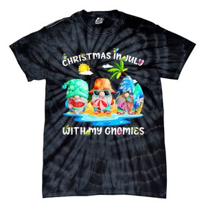 Funny Summer Vacation Gnomies Gnomes For Christmas In July Tank Top Tie-Dye T-Shirt