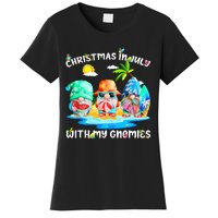 Funny Summer Vacation Gnomies Gnomes For Christmas In July Tank Top Women's T-Shirt