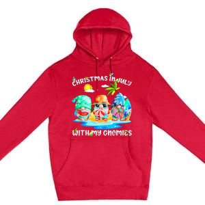 Funny Summer Vacation Gnomies Gnomes For Christmas In July Tank Top Premium Pullover Hoodie