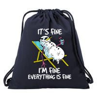 Funny Summer Vacation Gnomies Gnomes For Christmas In July Drawstring Bag