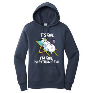 Funny Summer Vacation Gnomies Gnomes For Christmas In July Women's Pullover Hoodie