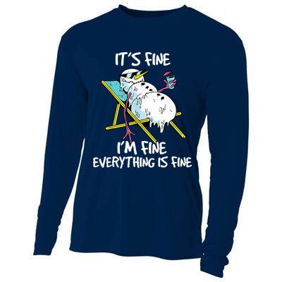 Funny Summer Vacation Gnomies Gnomes For Christmas In July Cooling Performance Long Sleeve Crew