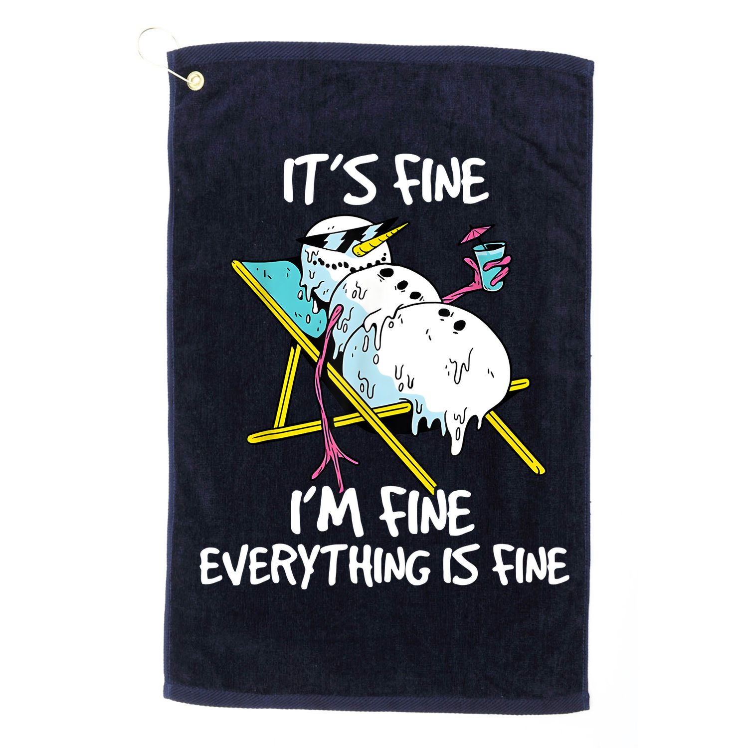 Funny Summer Vacation Gnomies Gnomes For Christmas In July Golf Towel