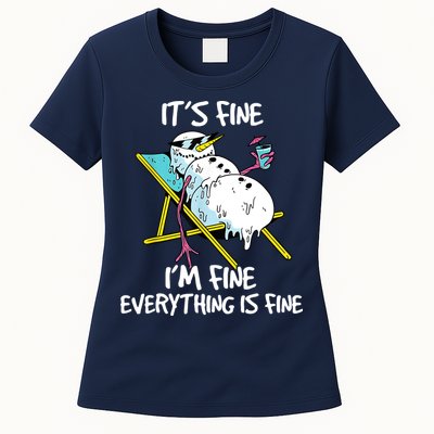 Funny Summer Vacation Gnomies Gnomes For Christmas In July Womens T-Shirt