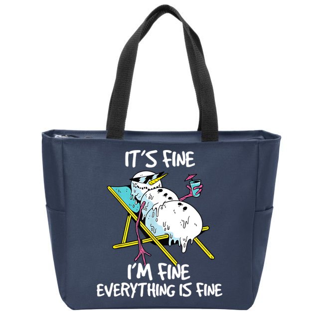 Funny Summer Vacation Gnomies Gnomes For Christmas In July Zip Tote Bag