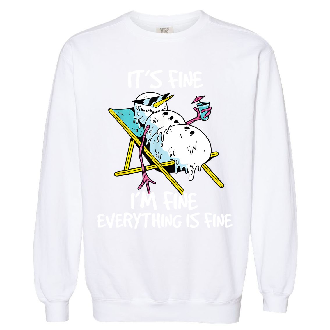 Funny Summer Vacation Gnomies Gnomes For Christmas In July Garment-Dyed Sweatshirt