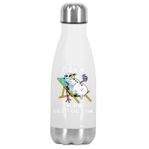 Funny Summer Vacation Gnomies Gnomes For Christmas In July Stainless Steel Insulated Water Bottle