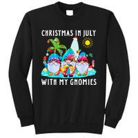 Funny Summer Vacation Gnomies Gnomes For Christmas In July Sweatshirt