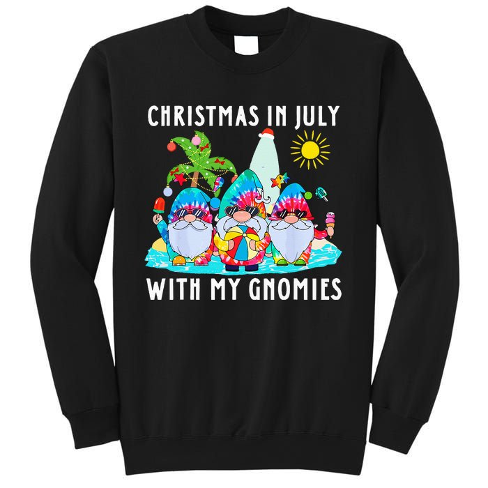 Funny Summer Vacation Gnomies Gnomes For Christmas In July Sweatshirt