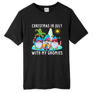 Funny Summer Vacation Gnomies Gnomes For Christmas In July Tall Fusion ChromaSoft Performance T-Shirt