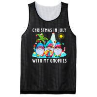 Funny Summer Vacation Gnomies Gnomes For Christmas In July Mesh Reversible Basketball Jersey Tank