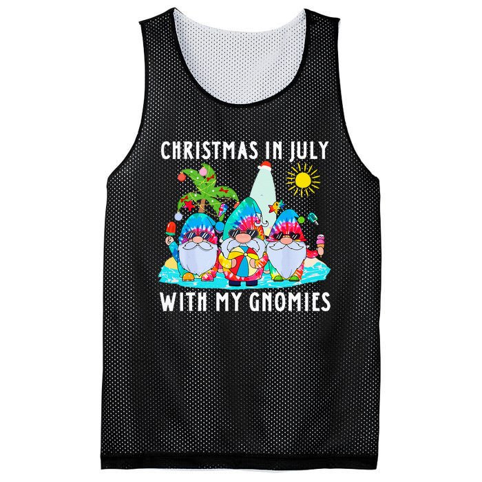 Funny Summer Vacation Gnomies Gnomes For Christmas In July Mesh Reversible Basketball Jersey Tank