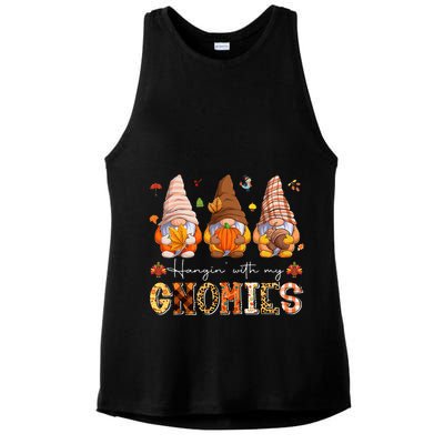 Fall Season Vibes Hanging With My GnomiesHappy Autumn Gnome  Ladies PosiCharge Tri-Blend Wicking Tank