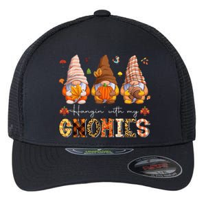 Fall Season Vibes Hanging With My GnomiesHappy Autumn Gnome  Flexfit Unipanel Trucker Cap