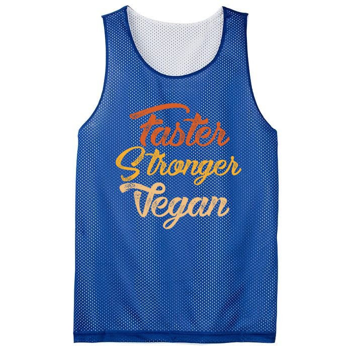 Faster Stronger Vegan Gift For Vegetarians Animal Rights Gift Mesh Reversible Basketball Jersey Tank