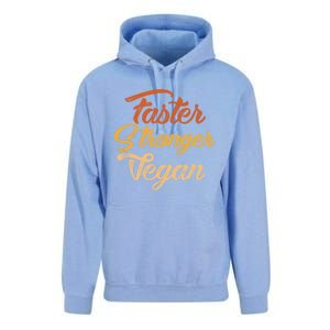 Faster Stronger Vegan Gift For Vegetarians Animal Rights Gift Unisex Surf Hoodie