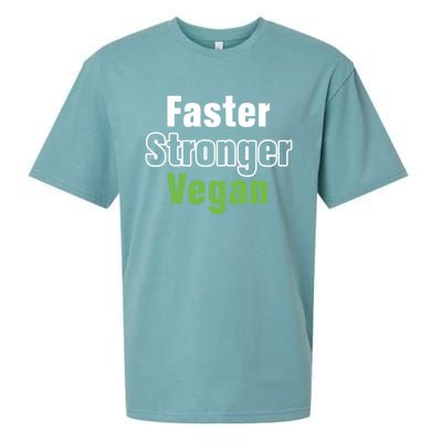 Faster Stronger Vegan Healthy Vegetarian Foods Cute Gift Sueded Cloud Jersey T-Shirt