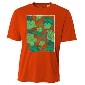 Floral Summer Vibes Exotic Flowers Vacay Tropical Summer Cute Gift Cooling Performance Crew T-Shirt