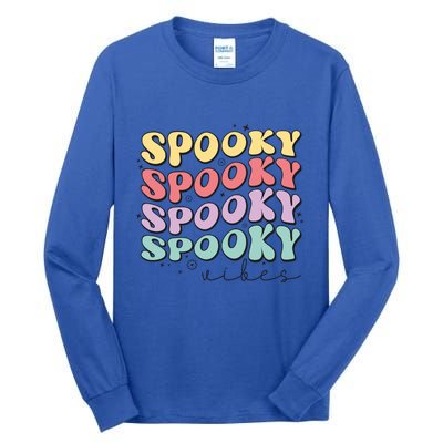 Funny Spooky Vibes Halloween Groovy Costume Gift Tall Long Sleeve T-Shirt