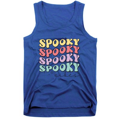 Funny Spooky Vibes Halloween Groovy Costume Gift Tank Top